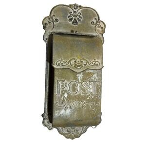 Vintage Style Metal Distressed Post Mail Letter Box